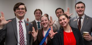 UofL legislative interns and student leaders take part in Cardinals at the Capitol on Feb. 26.