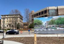 Construction begins for Chestnut Street transformation at UofL Health Sciences Center Conceptual rendering with street and buildings behind it