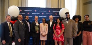 A group of students and leaders together.