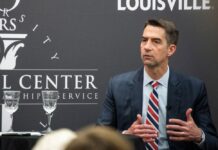Sen. Tom Cotton visits the McConnell Center.