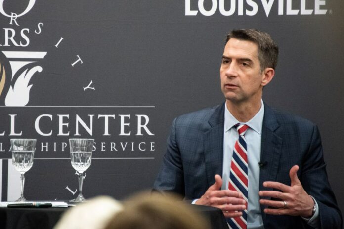 Sen. Tom Cotton visits the McConnell Center.