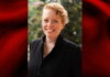 UofL selects ETSU’s Jess Vodden as new vice president for communications and marketing Woman in black jacket set within a red template frame