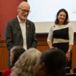 UofL leaders address finances, AI governance and what’s next at town hall President Bradley and Provost Cardarelli talk with the audience at the Aug. 26 Town Hall.