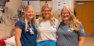 A sisterhood of service: healthcare close to home Kassidy (Swihart) Velotta, Klaire Swihart and Kailey (Swihart) Boone.